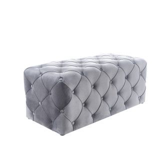  pufy PUF AVIVA VELVET SZARY BLUVEL 14/ WENGE AVIVAV14W Meble Signal - 1