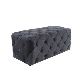  pufy PUF AVIVA VELVET CZARNY BLUVEL 19/ WENGE AVIVAV19W Meble Signal - 1