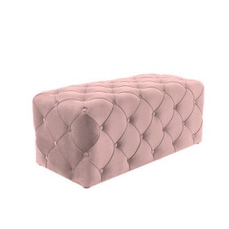  pufy PUF AVIVA VELVET RÓŻ ANTYCZNY BLUVEL 52/ WENGE AVIVAV52W Meble Signal - 1