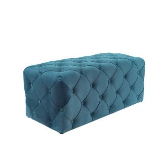  pufy PUF AVIVA VELVET TURKUSOWY BLUVEL 85/ WENGE AVIVAV85W Meble Signal - 1