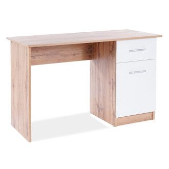 biurka BIURKO B-002 DĄB WOTAN / BIAŁY MAT B002DWBM Meble Signal - 1