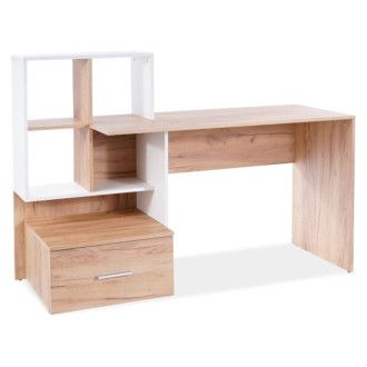  biurka BIURKO B-003 DĄB WOTAN / BIAŁY MAT B003DWBM Meble Signal - 1