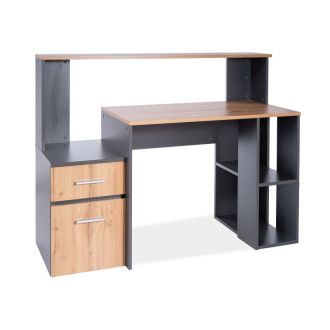  biurka BIURKO B-008 DĄB WOTAN / ANTRACYT B008DWAT Meble Signal - 1