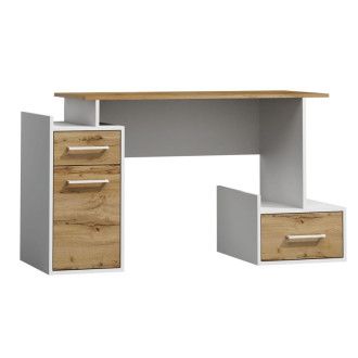  biurka BIURKO B-009 DĄB WOTAN / BIAŁY MAT B009DWBM Meble Signal - 1