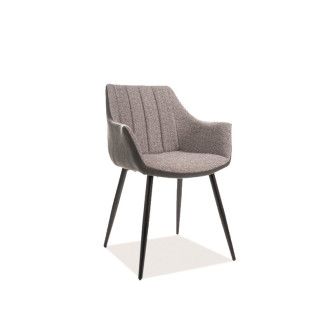  krzesła KRZESŁO BRUNO CZARNY STELAŻ/SZARY TAP.144 BRUNOCSZ Meble Signal - 1