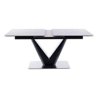  stoły STÓŁ CANYON CERAMIC BIAŁY MARMUR/CZARNY MAT 160(220)X90 CANYONBC160 Meble Signal - 1