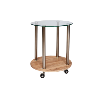  ławy ŁAWA CARLA TRANSP./CHROM fi 50x55 CARLA Meble Signal - 1