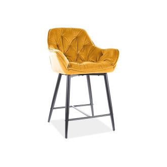  hokery HOKER CHERRY H-2 VELVET CZARNY STELAŻ/CURRY BLUVEL 68 CHERRYH2VCCU Meble Signal - 1