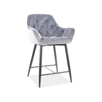  hokery HOKER CHERRY H-2 VELVET CZARNY STELAŻ/SZARY BLUVEL 14 CHERRYH2VCSZ Meble Signal - 1