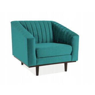  FOTEL ASPREY 1 VELVET TURKUSOWY BLUVEL 85 / WENGE ASPREY1VTU85 Meble Signal 