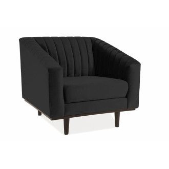  FOTEL ASPREY 1 VELVET CZARNY BLUVEL 19 / WENGE ASPREY1VC19 Meble Signal 