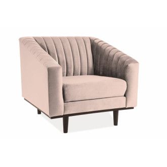  FOTEL ASPREY 1 VELVET BEŻOWY BLUVEL 28 / WENGE ASPREY1VBE28 Meble Signal 