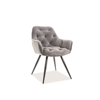  KRZESŁO CHERRY VELVET CZARNY STELAŻ/SZARY BLUVEL14 CHERRYVCSZ Meble Signal 