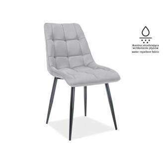 KRZESŁO CHIC MATT VELVET 85 CZARNY STELAŻ / SZARY CHICMVCSZ Meble Signal 