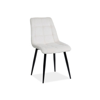 KRZESŁO CHIC SZTRUKS CZARNY STELAŻ / KREM FJORD 23 CHICSCK