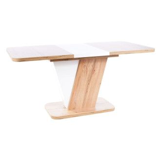  STÓŁ CROCUS DĄB WOTAN / BIAŁY MAT 120(160)X80 CROCUSDWBM120 Meble Signal 