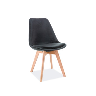 KRZESŁO DIOR VELVET DĄB/CZARNY TAP.105 DIORVDC