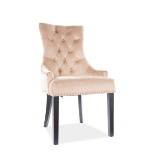 KRZESŁO EDWARD VELVET CZARNY STELAŻ/BEŻ BLUVEL 28 EDWARDVCBE