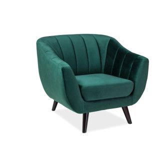  FOTEL ELITE 1 VELVET ZIELONY BLUVEL 78 / WENGE (T) ELITE1V78Z Meble Signal 