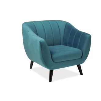  FOTEL ELITE 1 VELVET TURKUS BLUVEL 85 / WENGE (T) ELITE1V85TU Meble Signal 