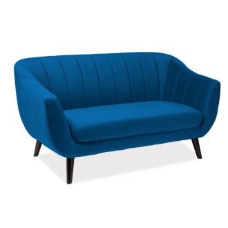  SOFA ELITE 2 VELVET GRANATOWY BLUVEL 86 / WENGE (T) ELITE2V86GR Meble Signal 