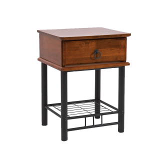  SZAFKA NOCNA ET-747 ANTYCZNA CZEREŚNIA/CZARNY ET-747 Meble Signal 