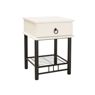  SZAFKA NOCNA ET-747 BIAŁY/CZARNY ET-747CB Meble Signal 