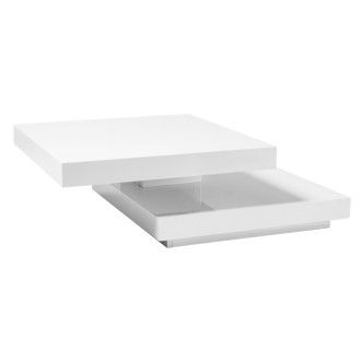  ŁAWA FALON BIAŁY LAKIER 75(105)x75x34 FALONB Meble Signal 