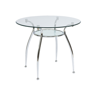  STÓŁ FINEZJA A TRANSP./CHROM fi 90X77 FINEZJAAT90 Meble Signal 