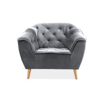  FOTEL GALAXY 1 VELVET SZARY BLUVEL 14 / BUK GALAXY1V14BU Meble Signal 