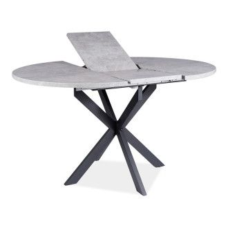  STÓŁ GASTON EFEKT BETONU/CZARNY FI100 (100-135) GASTONBTC100 Meble Signal 