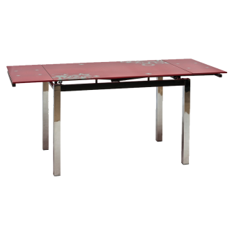  STÓŁ GD017 CZERWONY/CHROM 110(170)x74 GD017CZER Meble Signal 