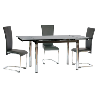  STÓŁ GD018 CZARNY/CHROM 110(170)x74 GD018C Meble Signal 