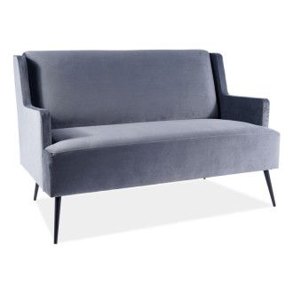  SOFA GEMMA VELVET SZARY BLUVEL 14 / CZARNY GEMMAVSZCZ Meble Signal 