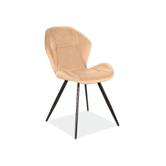KRZESŁO GINGER VELVET CZARNY STELAŻ / BEŻ BLUVEL 28 GINGERVCBE