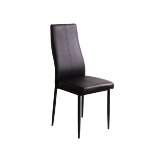 KRZESŁO H145 CZARNY STELAŻ/CZARNY EKOSKÓRA H145