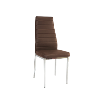 KRZESŁO H261 CHROM/BRĄZ EKOSKÓRA H261BR
