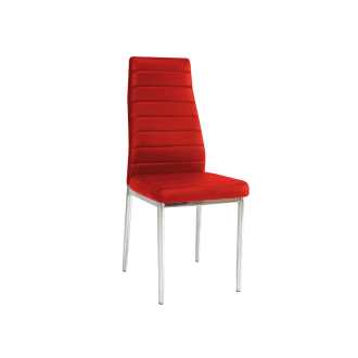 KRZESŁO H261 CHROM/CZERWONY EKOSKÓRA H261CZ