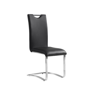 KRZESŁO H790 CHROM/CZARNY EKOSKÓRA H790CZ