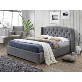  ŁÓŻKO HAMPTON 160x200 KOLOR SZARY/DĄB TAP. 23 HAMPTON160SZD Meble Signal 