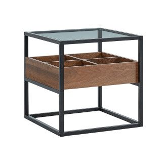  ŁAWA HARMONY B TRANSPARENTNY+ORZECH/CZARNY 50X50 HARMONYBORC Meble Signal 