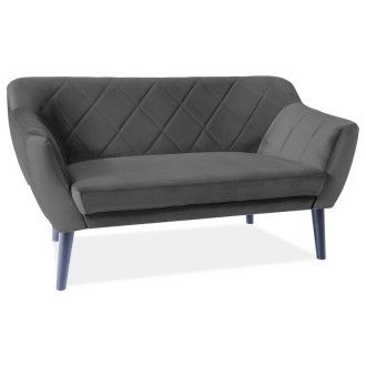  SOFA KARO 2 VELVET KOLOR CZARNY BLUVEL 19 / WENGE KARO2V19W Meble Signal 