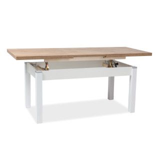  ŁAWOSTÓŁ KLEOPATRA DĄB LANCELOT / BIAŁY PÓŁMAT 124(164)x64x59(71) KLEOPATRADLB Meble Signal 