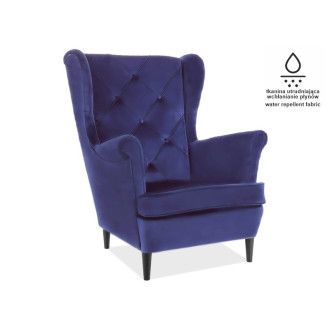  FOTEL LADY MATT VELVET 79 GRANATOWY / WENGE LADYMV79GR Meble Signal 