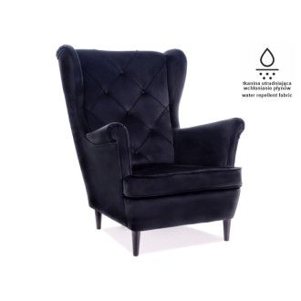  FOTEL LADY MATT VELVET 99 CZARNY / WENGE LADYMV99CZ Meble Signal 