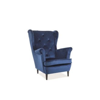  FOTEL LADY VELVET GRANATOWY BLUVEL 86 / WENGE LADYV86 Meble Signal 