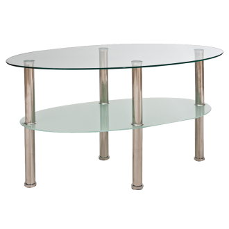  ŁAWA LEO A 90x50x50 CHROM/TRANSPARENTNY LEOA Meble Signal 