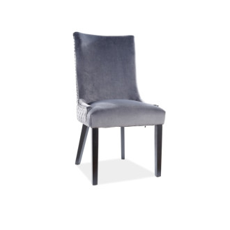 KRZESŁO LEON VELVET CZARNY STELAŻ/SZARY BLUVEL14 LEONVCSZ