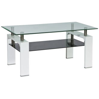  ŁAWA LISA II TRANSP./BIAŁY LAKIER 110x60x55 LISA2BH Meble Signal 