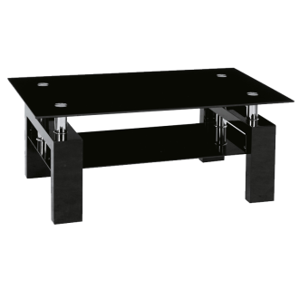  ŁAWA LISA II CZARNY/CZARNY LAKIER 110x60x55 LISA2CLH Meble Signal 